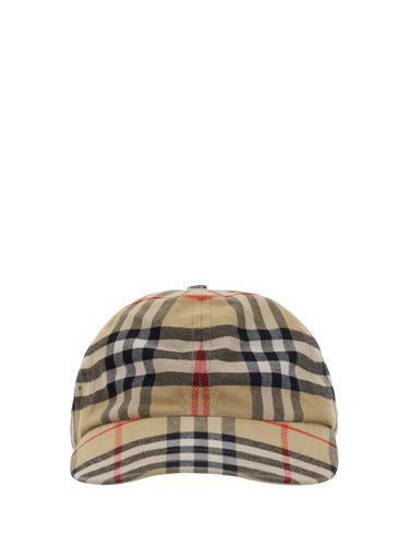 Baseball Cap With Check Print - Burberry - Modalova