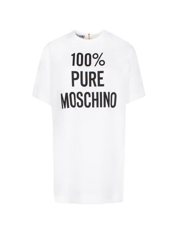 Logo Printed T-shirt Mini Dress - Moschino - Modalova