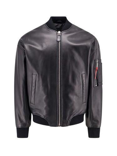 Dsquared2 Leather Bomber Jacket - Dsquared2 - Modalova