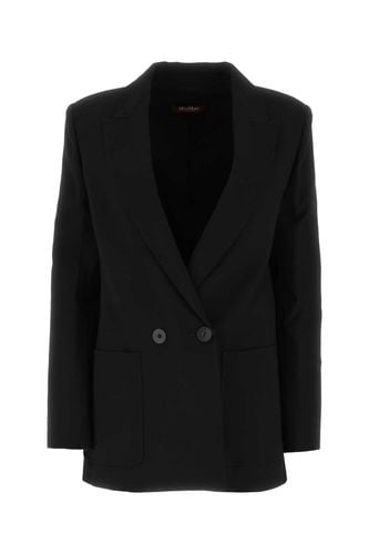 Black Wool Matassa Blazer - Max Mara Studio - Modalova