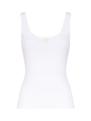 Valentino Garavani White vlogo Top - Valentino Garavani - Modalova