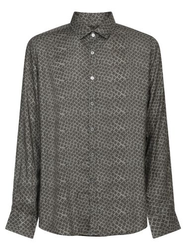 Canali Military Green Viscose Shirt - Canali - Modalova