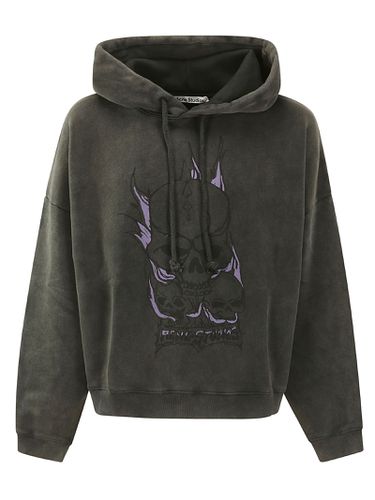 Skull Printed Drawstring Sweatshirt - Acne Studios - Modalova