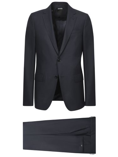 Zegna Blue Wool Suit - Zegna - Modalova