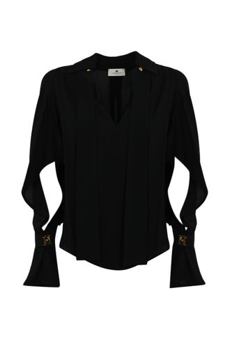 Blouse With Georgette Scarf - Elisabetta Franchi - Modalova