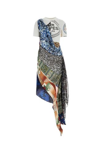 Printed Cotton T-shirt Dress - Marine Serre - Modalova