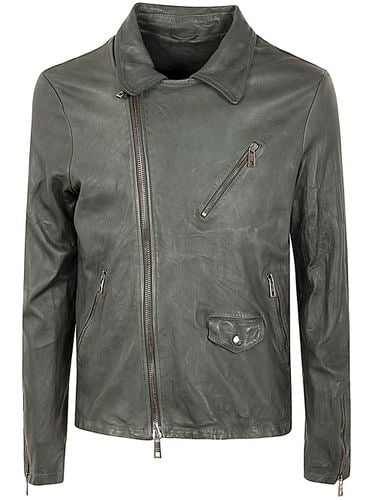 Eco Sheepskin Biker Jacket - Giorgio Brato - Modalova