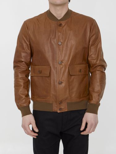 Leather Bomber Jacket - Salvatore Santoro - Modalova