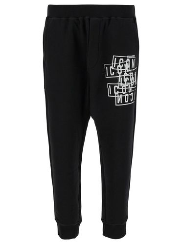 Jogger Pants With Icon Logo Print In Cotton Man - Dsquared2 - Modalova