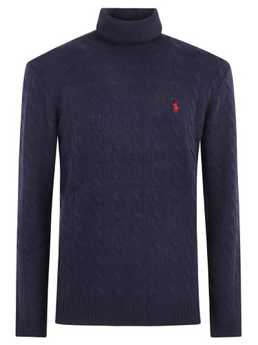 Turtleneck Cable Knit Logo Embroidery Jumper - Ralph Lauren - Modalova