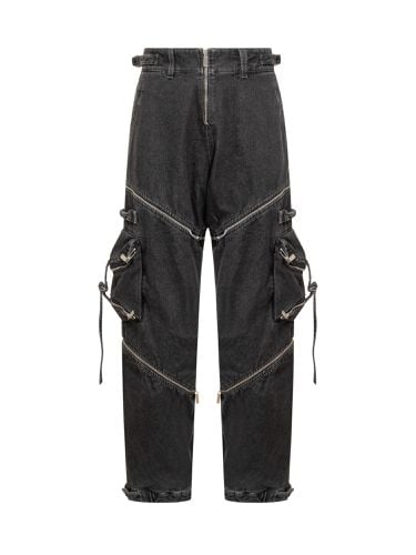 Off-White Zip Denim Cargo Pants - Off-White - Modalova