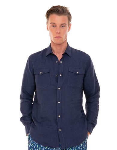 Dark Denim Linen Shirt - MC2 Saint Barth - Modalova