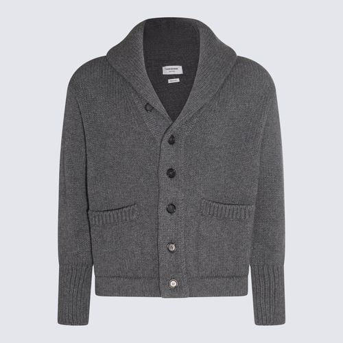 Thom Browne Grey Wool Cardigan - Thom Browne - Modalova