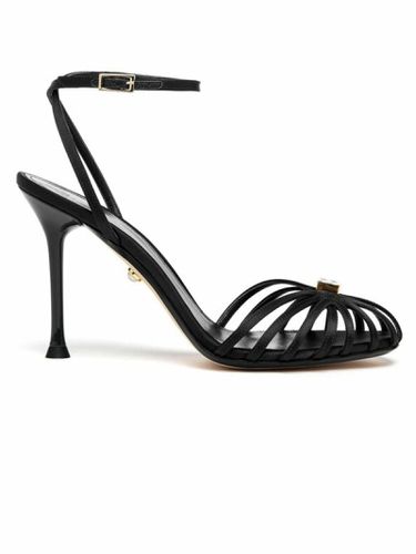 Alevì Black Satin Sandal - Alevì - Modalova