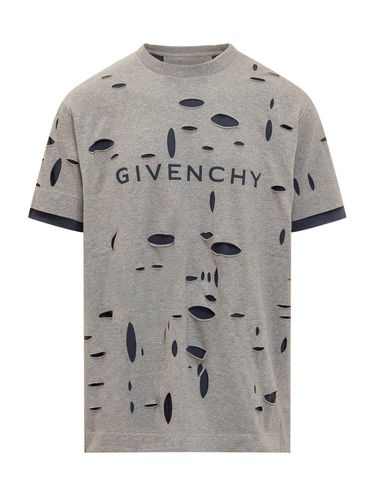 Distressed Crewneck T-shirt - Givenchy - Modalova