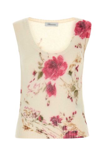 Printed Stretch Wool Blend Vest - Blumarine - Modalova