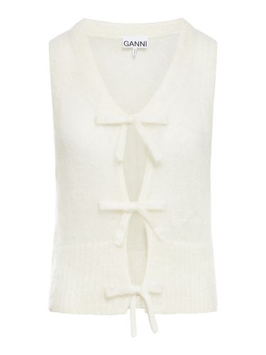 Ganni White Mohair Blend Vest - Ganni - Modalova