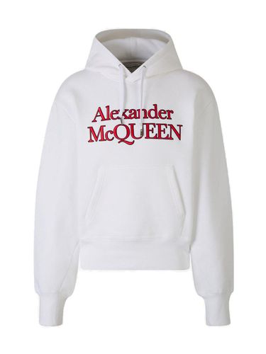 Logo Embroidered Drawstring Hoodie - Alexander McQueen - Modalova