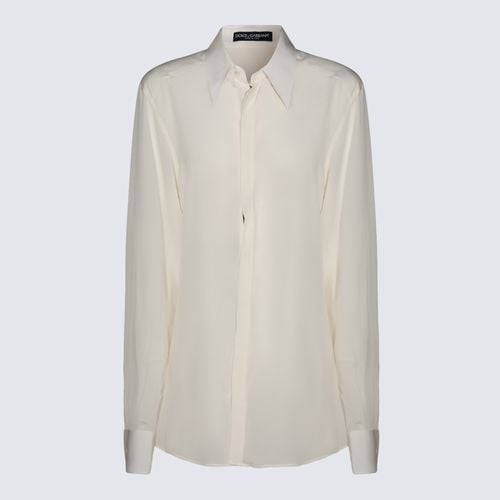 Dolce & Gabbana White Silk Shirt - Dolce & Gabbana - Modalova