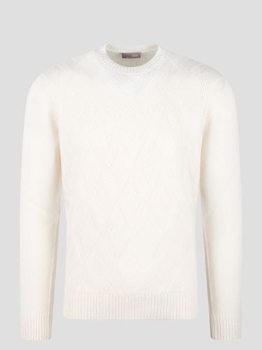 Herringbone Plain Cashmere Resort Sweater - Herno - Modalova