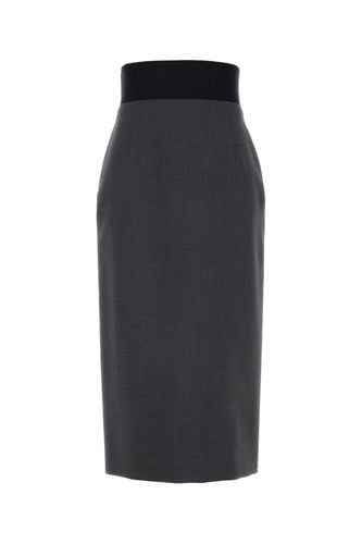 SportMax Dark Grey Wool Anny Skirt - SportMax - Modalova