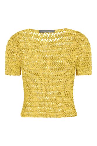 Mustard Mesh T-shirt - Alberta Ferretti - Modalova