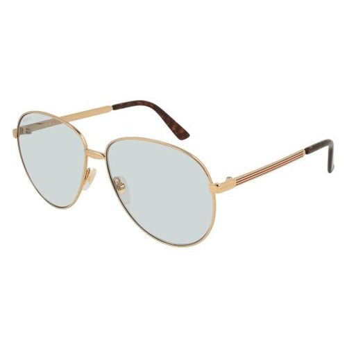 Gg0138s004 Gold Gold Light Blue - Gucci Eyewear - Modalova