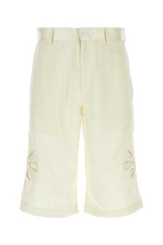 Ivory Satin Bermuda Shorts - Bluemarble - Modalova