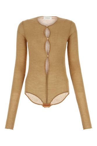 Biscuit Wool Blend Dinar Bodysuit - SportMax - Modalova