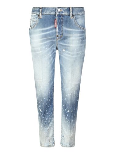 Distressed Effect Cropped Skinny Jeans - Dsquared2 - Modalova