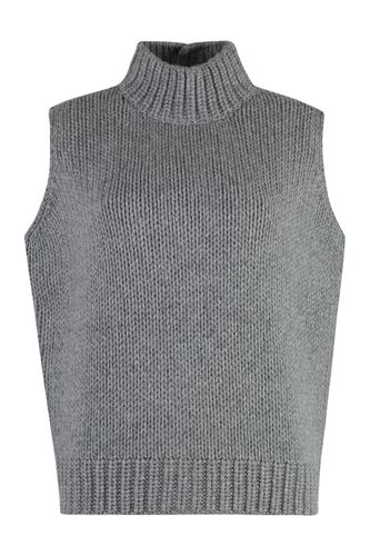 Wool Blend Knitted Front Vest - Fabiana Filippi - Modalova