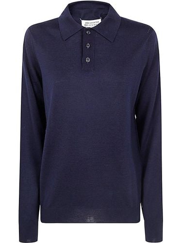 Long-sleeved Knitted Polo Shirt - Maison Margiela - Modalova