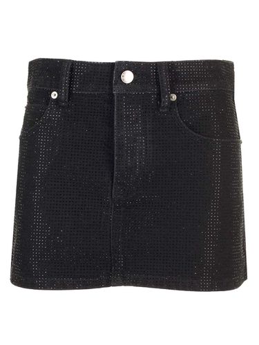 Mini Skirt W/ All Over Tonal Hotfix - Alexander Wang - Modalova