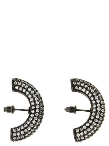 Half Moon Crystal Hoops Earrings - Panconesi - Modalova