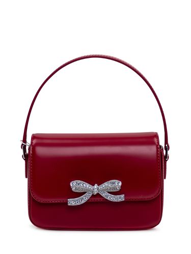 Burgundy Leather Handbag - self-portrait - Modalova