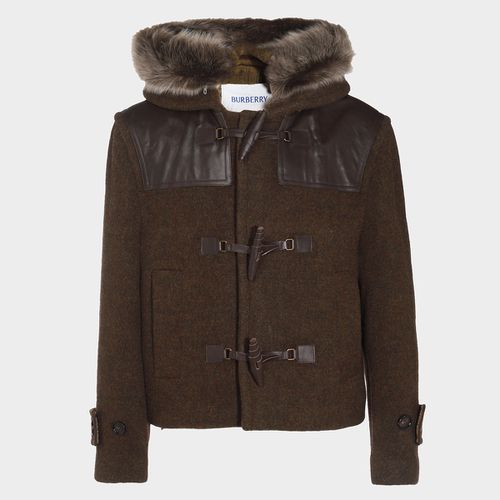 Burberry Brown Wool Casual Jacket - Burberry - Modalova