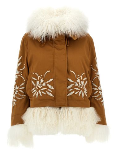 Fur Embroidery Parka - Ermanno Scervino - Modalova