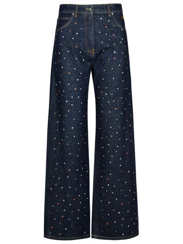 MSGM Blue Cotton Jeans - MSGM - Modalova