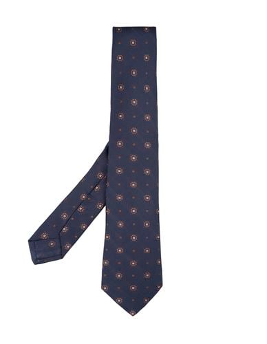 Kiton Blue Tie With Micro Pattern - Kiton - Modalova