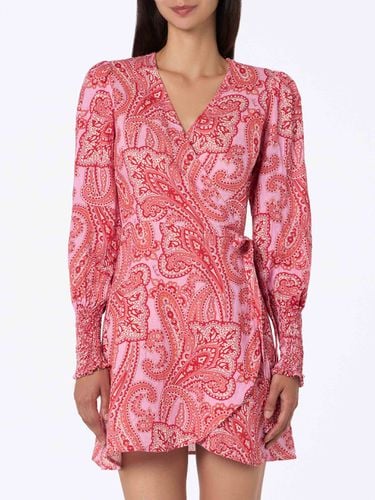 Linen Short Wrap Dress Brilly With Paisley Print - MC2 Saint Barth - Modalova