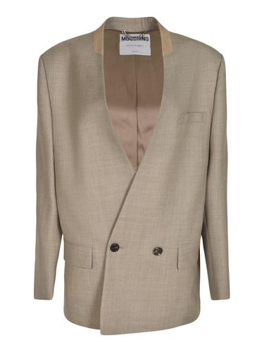 Double-breasted Loose-fit Blazer - Moschino - Modalova