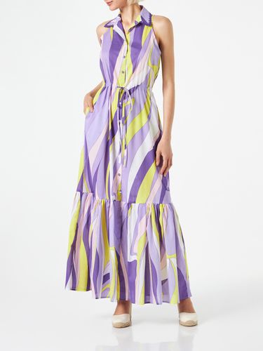 Woman Halterneck Dress With Wave Print - MC2 Saint Barth - Modalova