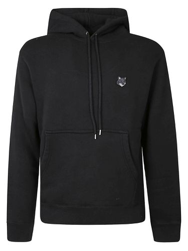 Fox Patched Rib Trim Plain Hoodie - Maison Kitsuné - Modalova