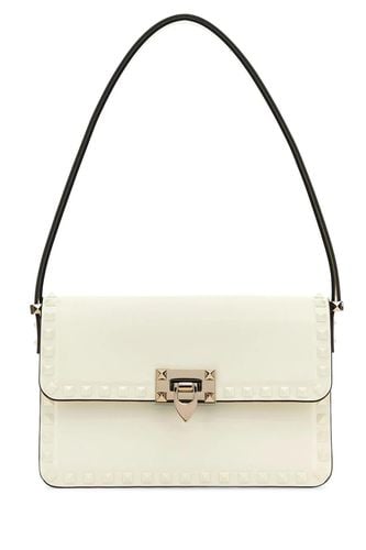 Ivory Leather Rockstud Shoulder Bag - Valentino Garavani - Modalova