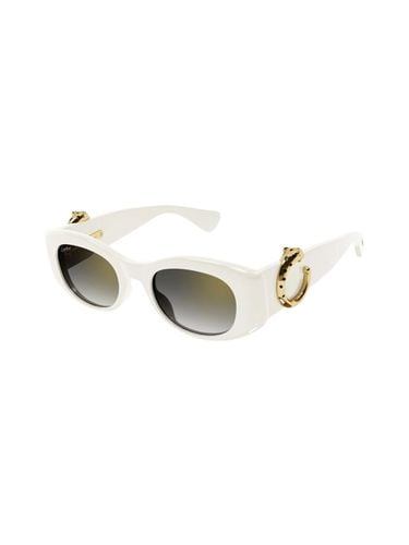 Ct 0472 - White Sunglasses - Cartier Eyewear - Modalova