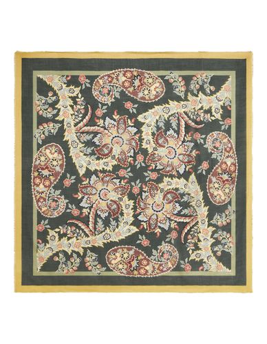 Etro Dark Green Shawl With Print - Etro - Modalova