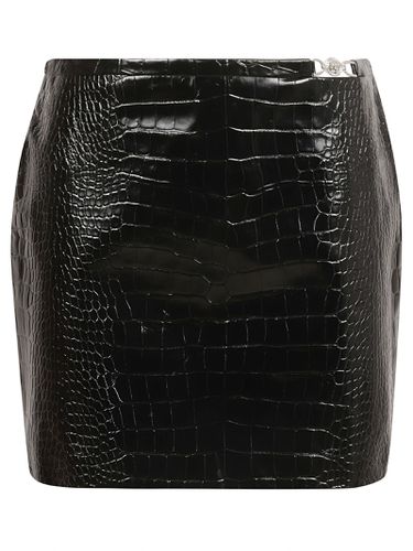 Versace Back Zip Skinned Skirt - Versace - Modalova