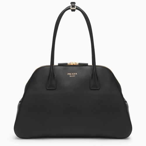 Large Black Leather Shopping Bag - Prada - Modalova