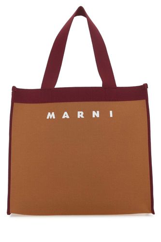 Two-tone Fabric Medium Shopping Bag - Marni - Modalova