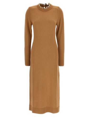 Chain-embellished Long-sleeved Knitted Dress - Paco Rabanne - Modalova